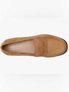 Cole Haan Women’s Lana Lux Camel Suede Penny Loafers Size 9